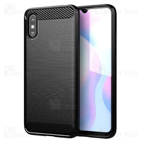 قاب محافظ ژله ای Xiaomi Redmi 9A Fiber Carbon Rugged Armor Case