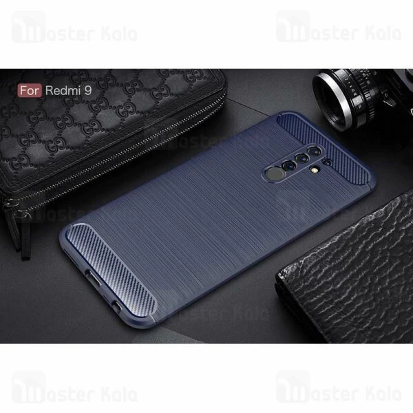 قاب محافظ ژله ای Xiaomi Redmi 9 Fiber Carbon Rugged Armor Case