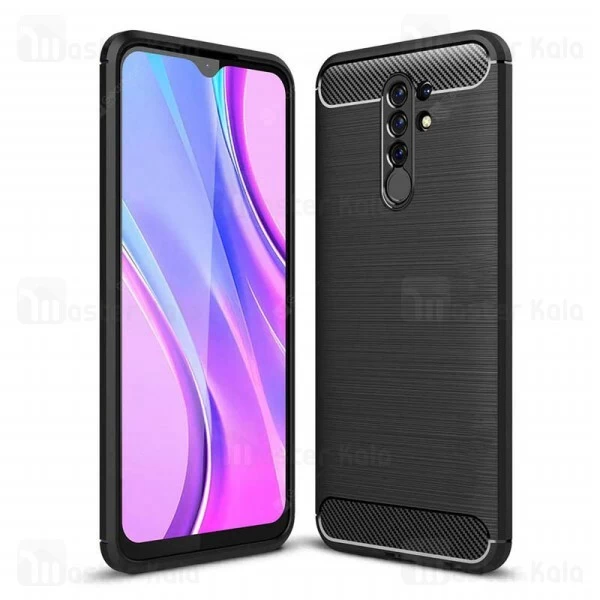 قاب محافظ ژله ای Xiaomi Redmi 9 Fiber Carbon Rugged Armor Case