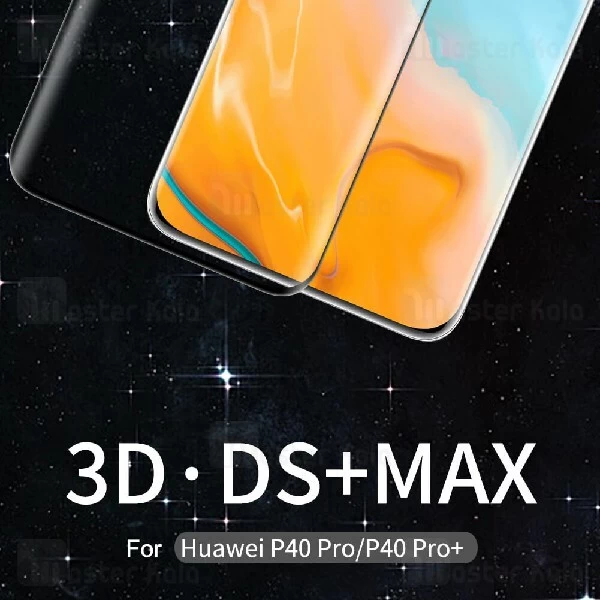 محافظ صفحه شیشه ای تمام صفحه تمام چسب نیلکین Huawei P40 Pro / P40 Pro Plus Nillkin 3D DS+ Max