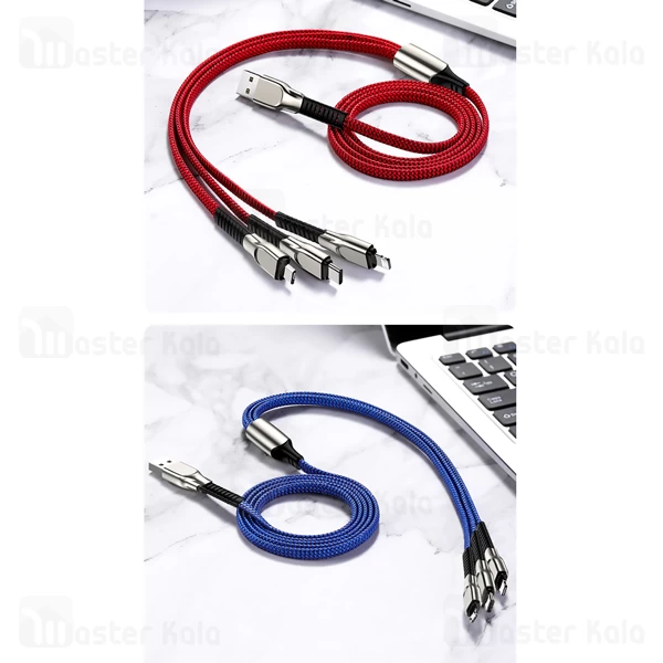 کابل سه سر Joyroom S-M419 Excellence Series Charging Data 1.3m 3A