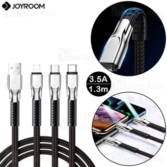 کابل سه سر فست شارژ Joyroom Excellence Series S-M419 3-in-1 3.5A طول 1.3 متر توان 3.5 آمپر