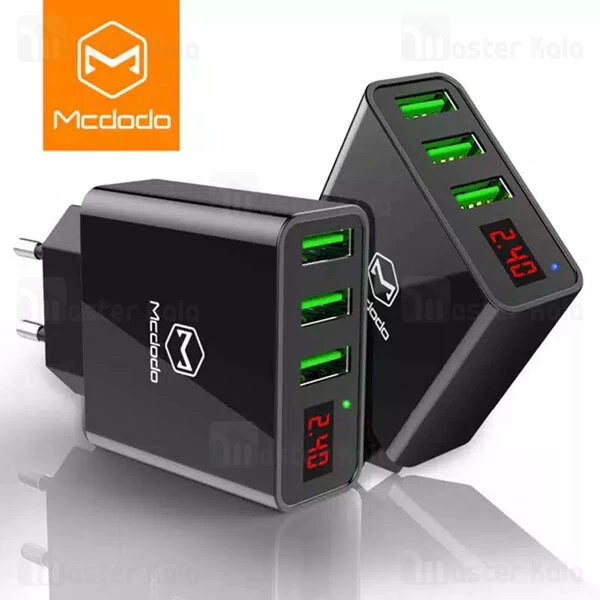 شارژر دیواری Mcdodo CH-5030 3 Port USB Digital Display Charger