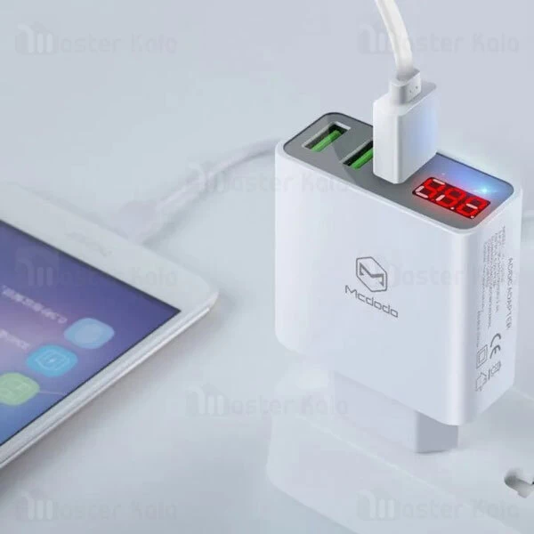شارژر دیواری Mcdodo CH-5030 3 Port USB Digital Display Charger