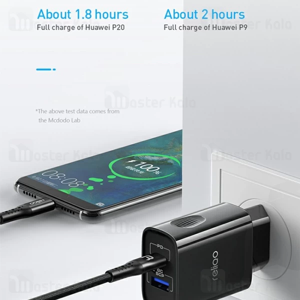 شارژر دیواری Mcdodo Reliqo RCH-021 QC + PD Dual Output 18W PD Quick Charge