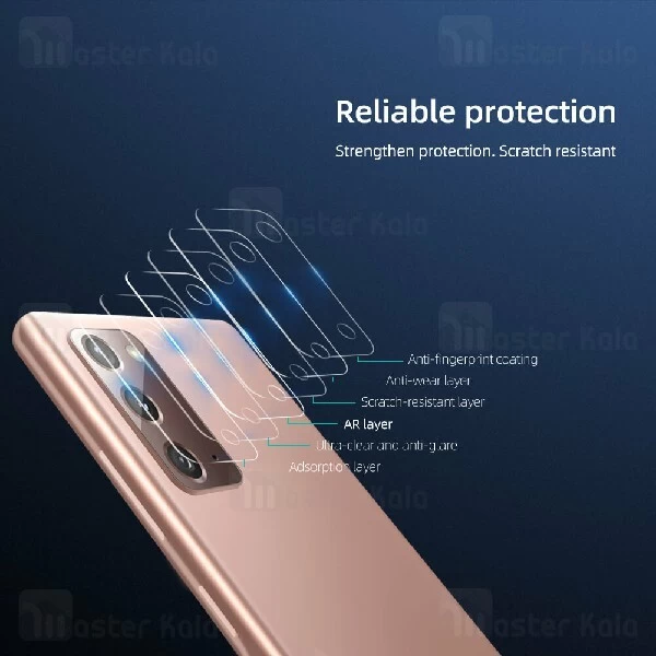 پک دوتایی محافظ لنز دوربین نیلکین Samsung Galaxy Note 20 InvisiFilm Camera Protector