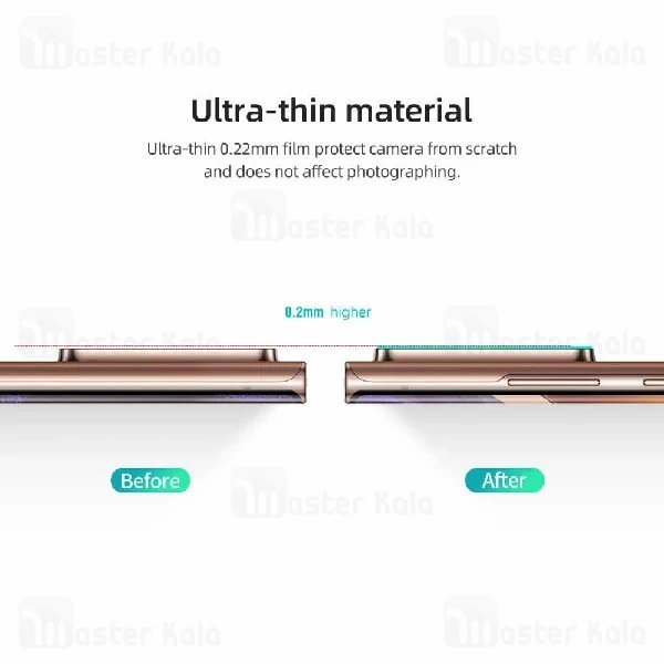 پک دوتایی محافظ لنز دوربین نیلکین Samsung Galaxy Note 20 Ultra InvisiFilm Camera Protector