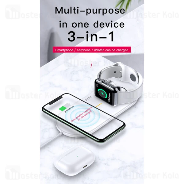 شارژر وایرلس توتو TOTU Glory Series CACW-028 2 in 1 12W توان 12 وات