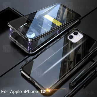 قاب مگنتی 360 درجه Apple iPhone 12 mini Magnetic 2 in 1 Case دارای گلس صفحه