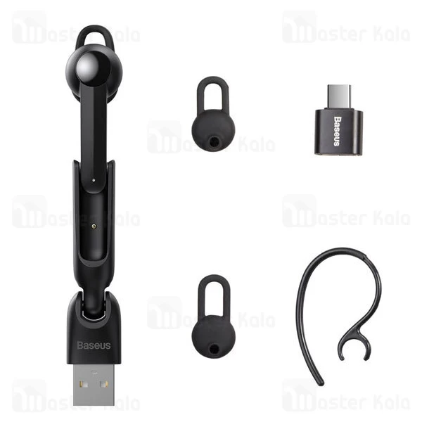 هندزفری بلوتوث تک گوش بیسوس Baseus A05 Encok Vehicle-mounted Wireless Earphones NGA05-01 با داک شارژ