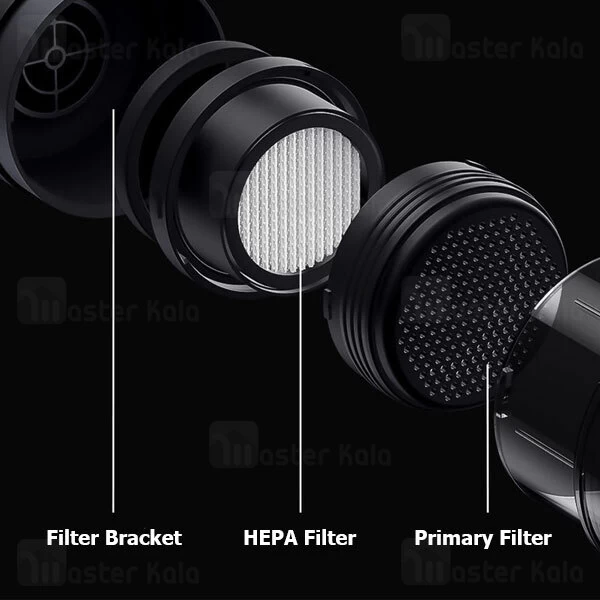 جارو شارژی ماشین بیسوس Baseus A2 Mini Wireless CRXCQA2-01 Vacuum Cleaner 70W 5000Pa توان 70 وات