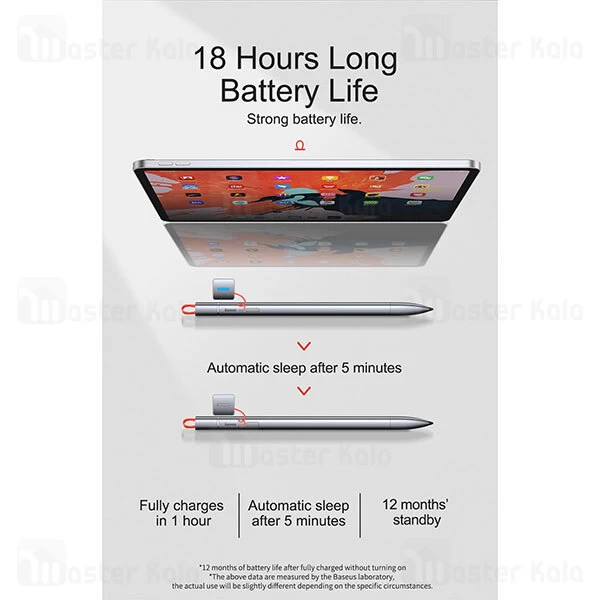 قلم لمسی بیسوس Baseus Square Line Capacitive Stylus Pen CSP01 ACSXB-A0G مناسب آیپد