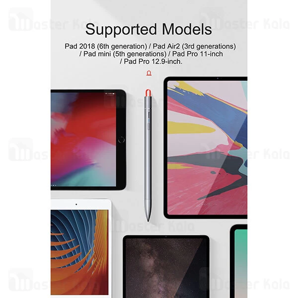 قلم لمسی بیسوس Baseus Square Line Capacitive Stylus Pen CSP01 ACSXB-A0G مناسب آیپد