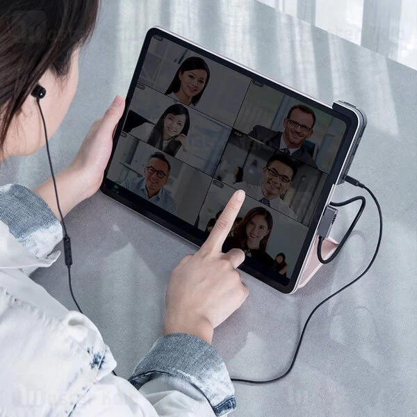 هاب Baseus Bend Angle No 7 Multifunctional Type C HUB Converter CAHUB-CWJ0G