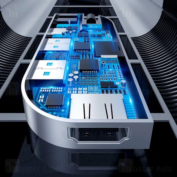 هاب Baseus Bend Angle No 7 Multifunctional Type C HUB Converter CAHUB-CWJ0G