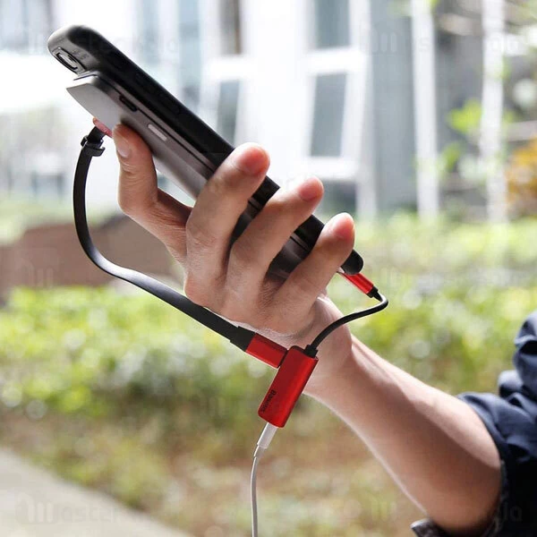 تبدیل Baseus L56 2-in-1 iP Male to iP 3.5mm Female Adapter CALL32-01