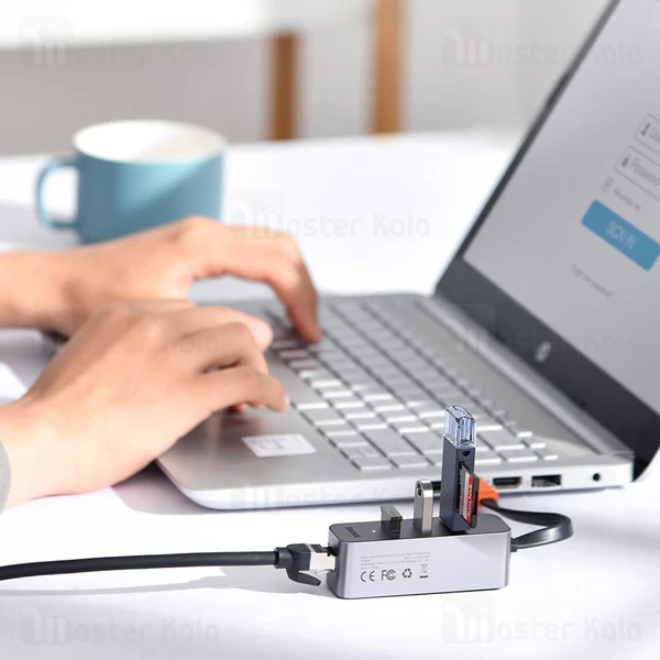 هاب Baseus Steel Cannon USB3.2 Gen 1 CAHUB-AH0G 4-in-1 HUB