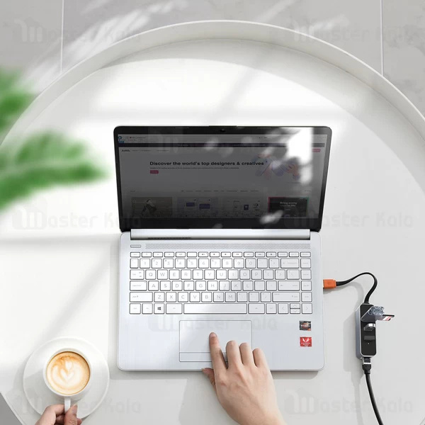 هاب Baseus Steel Cannon USB3.2 Gen 1 CAHUB-AH0G 4-in-1 HUB