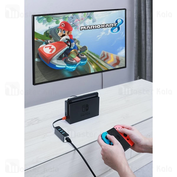 هاب Baseus Steel Cannon USB3.2 Gen 1 CAHUB-AH0G 4-in-1 HUB