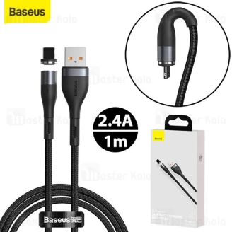 کابل مگنتی لایتنینگ بیسوس Baseus Zinc Magnetic CALXC-KG1 طول 1 متر توان 2.4 آمپر