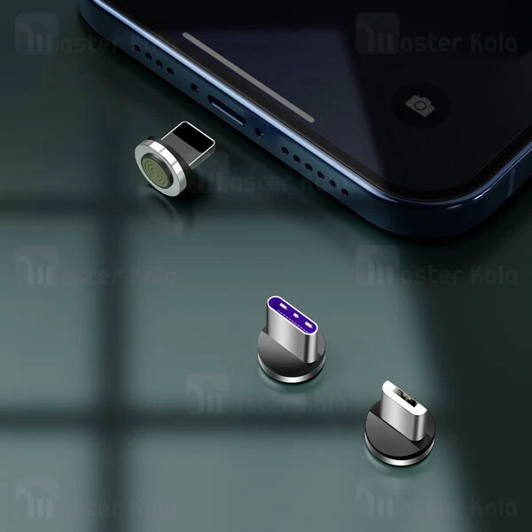 کابل سه سر Baseus Zinc Magnetic MLC CA1T3-BG1 5A 1m 3 in 1 Cable