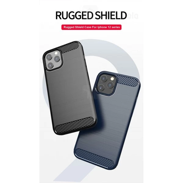 قاب محافظ ژله ای Apple iPhone 12 Pro / 12 Fiber Carbon Rugged Armor Case