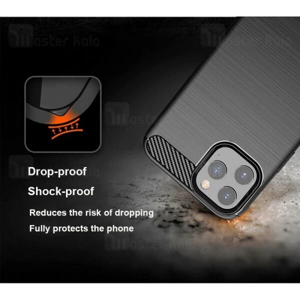 قاب محافظ ژله ای Apple iPhone 12 Pro / 12 Fiber Carbon Rugged Armor Case