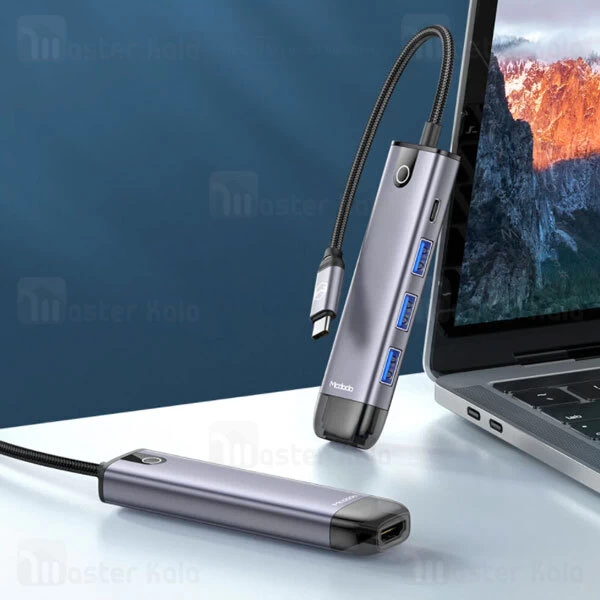 هاب چند منظوره مک دودو Mcdodo HU-7750 5 in 1 USB-C HUB USB3.0 HDMI 4K