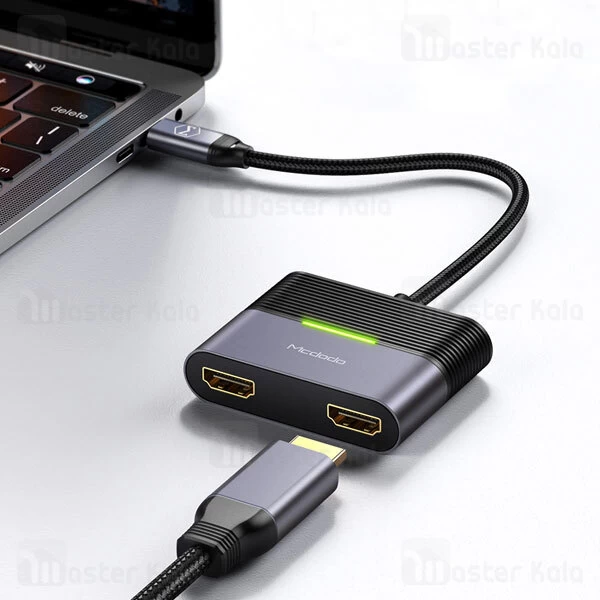کابل تبدیل Type-C به HDMI و Type-C مک دودو Mcdodo USB-C to 2x HDMI and USB-C PD HU-739