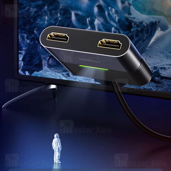 کابل تبدیل Type-C به HDMI و Type-C مک دودو Mcdodo USB-C to 2x HDMI and USB-C PD HU-739