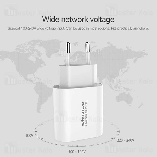 شارژر دیواری Nillkin Bijou NKA09 18W PD PD + QC Fast Charge Wall Charger