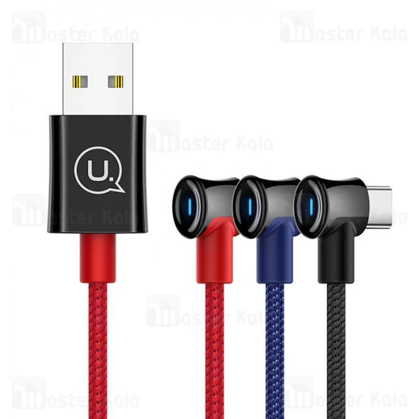 کابل تایپ سی USAMS U13 SJ341 Right-Angle Smart Power OFF Cable 1.2m