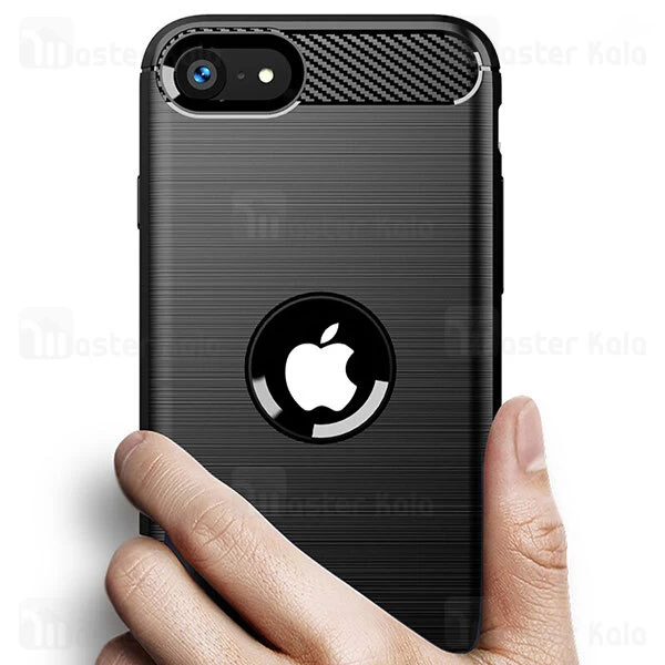 قاب محافظ ژله ای آیفون Apple iPhone SE 2020 Rugged Armor Fiber Carbon