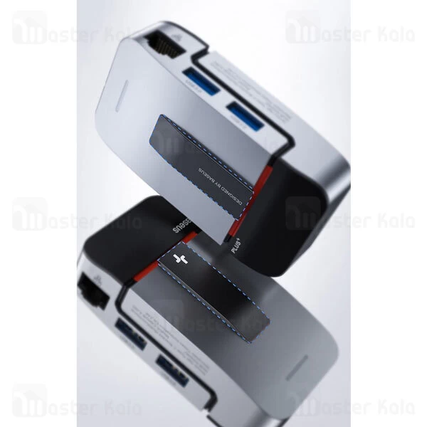 هاب و استند بیسوس Baseus Armor Age Type C MultiFunctional HUB CAHUB-AJ0G مناسب برای MacBook Pro