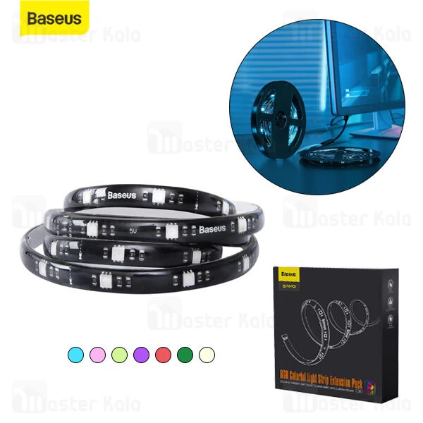 اکستنشن ریسه اس ام دی بیسوس Baseus Colorful Light Strip Extension Pack DGRGB-01 توان 5 وات و 1 متر