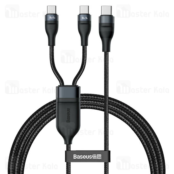 کابل دو کاره تایپ سی به تایپ سی Baseus Flash Series CA1T2-C01 Type C To Type C 1.5m 100W
