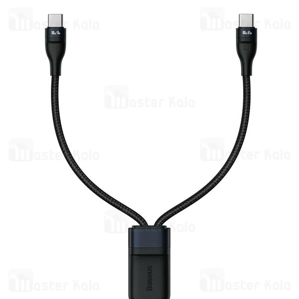 کابل دو کاره تایپ سی به تایپ سی Baseus Flash Series CA1T2-C01 Type C To Type C 1.5m 100W
