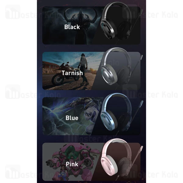 هدفون سیمی بیسوس Baseus D05 GAMO Immersive Virtual 3D Game headphone NGD05-01 طراحی گیمینگ