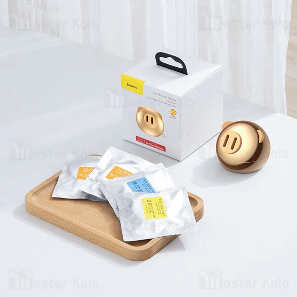 خوشبو کننده هوا بیسوس Baseus Little Fragrant Pig Fragrance Holder SUXUN-XZ01 به همراه 4 قرص معطر