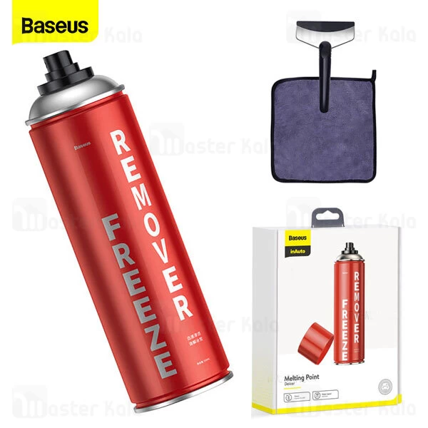اسپری ضدیخ بیسوس Baseus Melting Point Deicer ACCBJ-09 همراه با پارو دستی و حوله