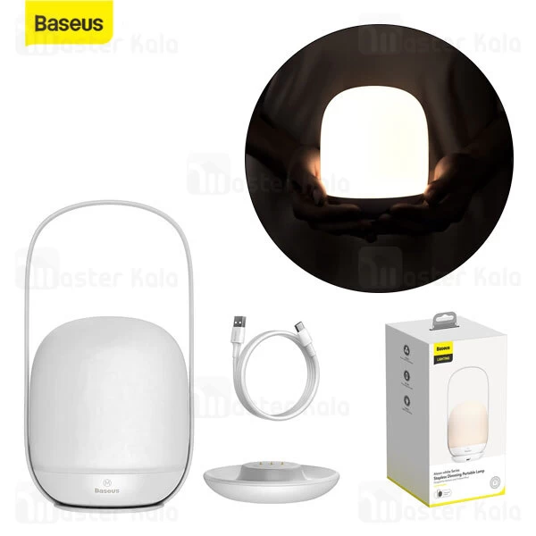چراغ خواب بیسوس Baseus Moon-white Series Stepless Dimming Portable Lamp DGYB-A02