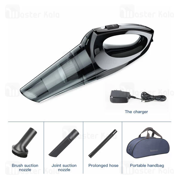 جارو برقی ماشین بیسوس Baseus Shark One H-505 Car Vacuum Cleaner ACH505-A01 CN Plug دارای باتری داخلی