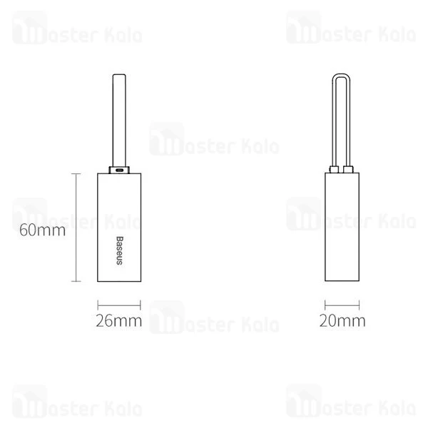 کابل تبدیل USB به LAN بیسوس Baseus Steel Cannon Series USB A Gigabit LAN Adapter CAHUB-AD0G