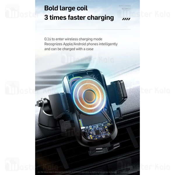 هولدر و شارژر وایرلس Joyroom JR-ZS213 Mechanical Car Mount Wireless Charger 15W