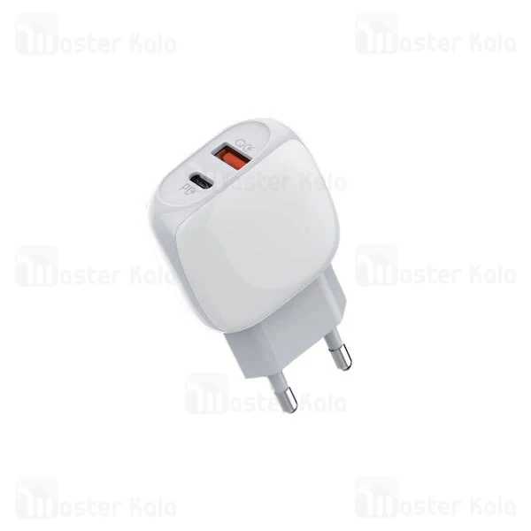 شارژر دیواری فست شارژ الدینیو LDNIO A2313C Fast Travel Charger PD QC3.0 18W توان 18 وات همراه کابل