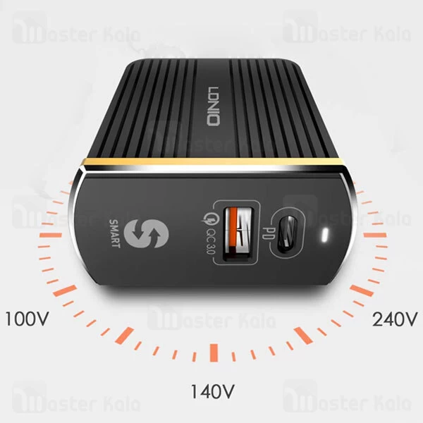 شارژر دیواری فست شارژ الدینیو LDNIO A2502C Fast Travel Charger QC3.0 36W توان 36 وات