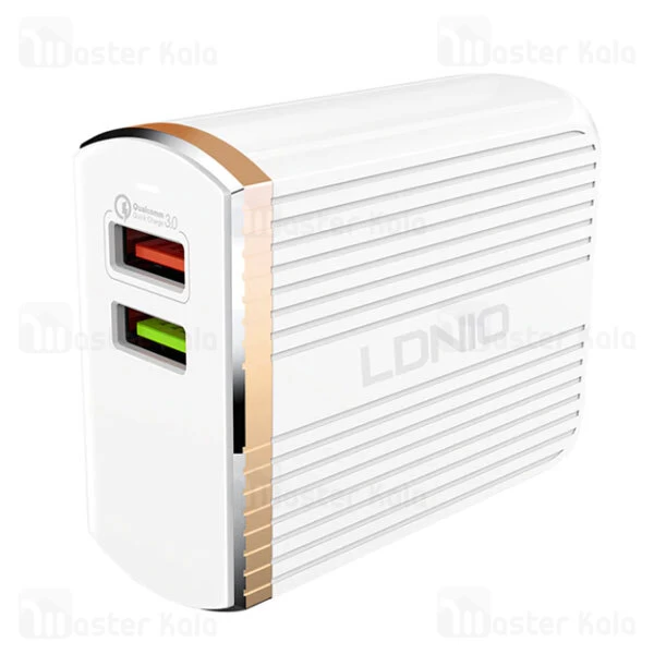 شارژر دیواری فست شارژ الدینیو LDNIO A2502Q Convert Design Travel Charger QC3.0 30W توان 30 وات