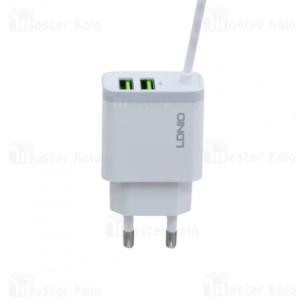 شارژر دیواری الدینیو LDNIO A321 Auto-ID Smart Charger Dual Ports 15.5W جریان 3.1 آمپر