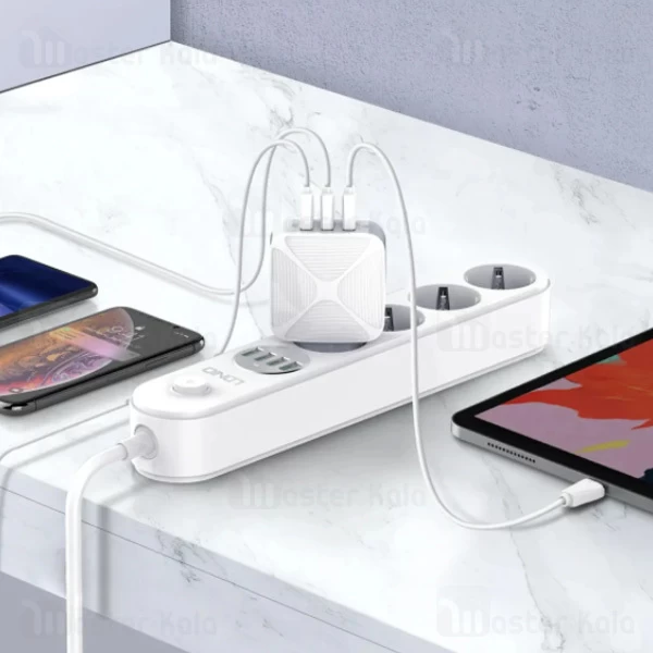 شارژر دیواری فست شارژ الدینیو LDNIO A3310Q Auto-ID Fast Charger 30W توان 30 وات