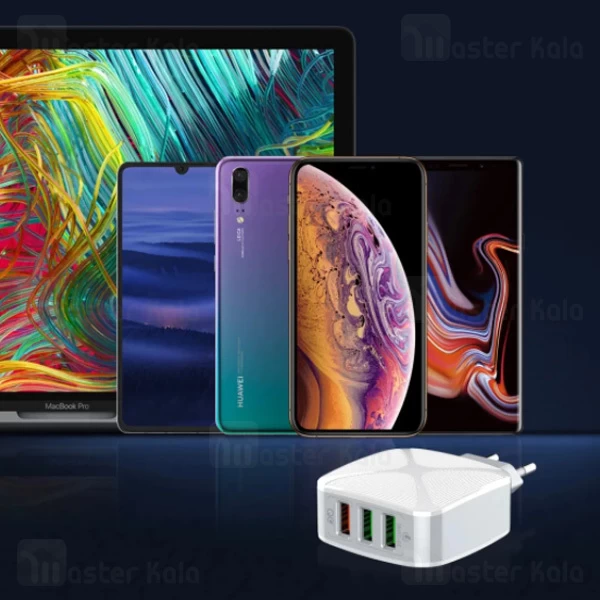 شارژر دیواری فست شارژ الدینیو LDNIO A3310Q Auto-ID Fast Charger 30W توان 30 وات